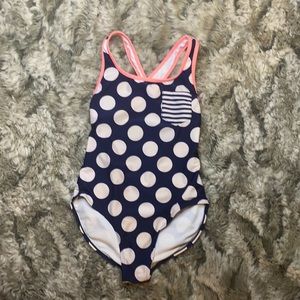 Girls dotted one piece swimsuit